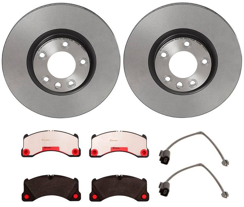 Porsche Brembo Brakes Kit Pads and Rotors Front (360mm) (Ceramic